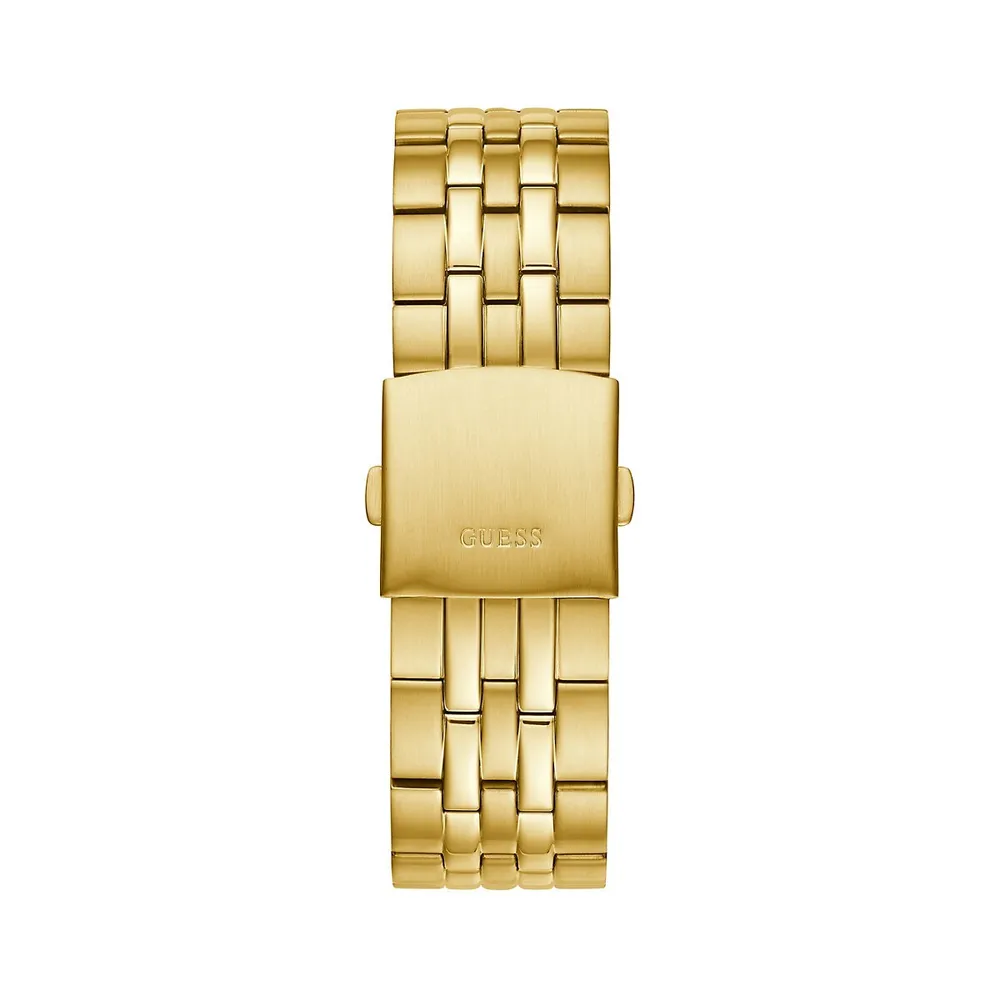 GW0220G2 Green Dial & Polished Goldtone Bracelet Watch