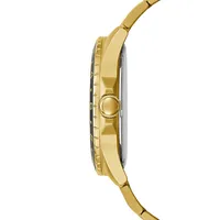 GW0220G2 Green Dial & Polished Goldtone Bracelet Watch