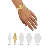 Goldtone Stainless Steel Bracelet Watch GW0244L2