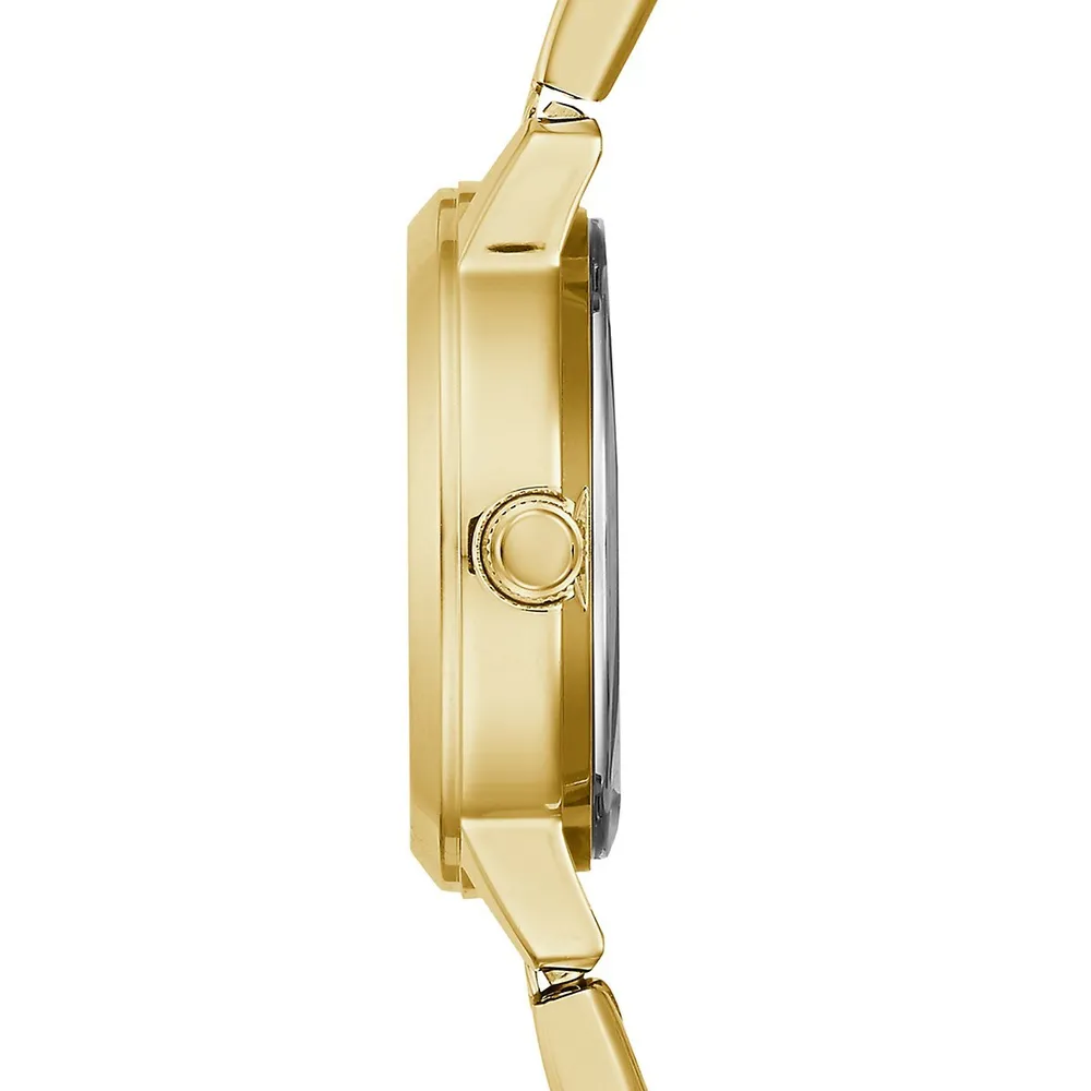 GUESS Monogram Rose-Goldtone Bracelet Watch GW0549L3