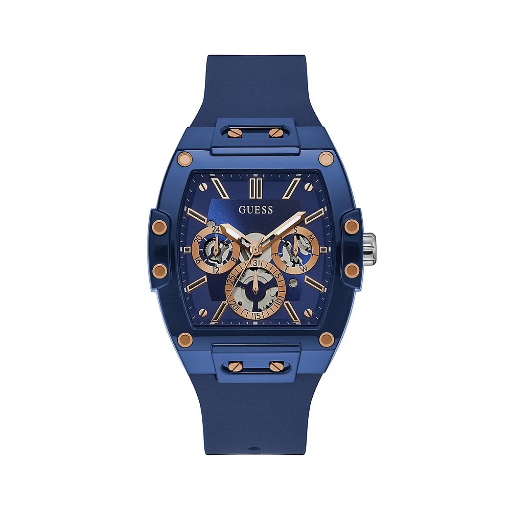 Trend Blue Silicone Strap Chronograph Watch GW0203G7