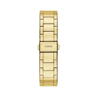 Goldtone Stainless Steel & Crystal Pavé Link Bracelet Watch​ GW0320L2