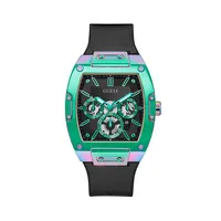 Iridescent Stainless Steel & Leather/Silicone Strap Subdail Watch GW0202G5