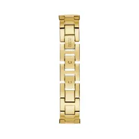 Montre analogique avec bracelet à maillons en pavé de cristaux plaqué or GW0401L2