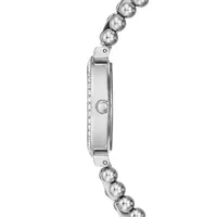 Montre-bracelet en acier inoxydable ornée de perles scintillantes GW0401L1