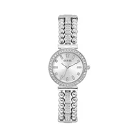 Montre-bracelet en acier inoxydable ornée de perles scintillantes GW0401L1