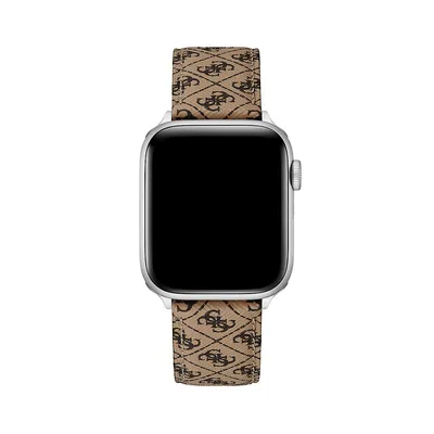 Bracelet en cuir à logo imprimé pour montre Apple Watch, 22 mm, CS3001S1