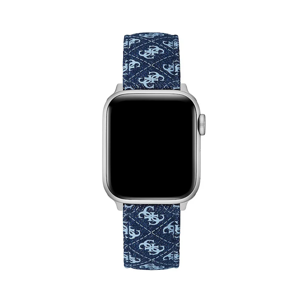 Bracelet en cuir et denim bleu pour montre Apple Watch, 20 mm, CS2001S3