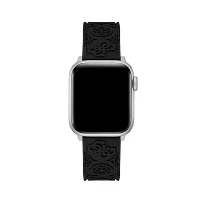 Bracelet en silicone avec logo noir pour montre Apple Watch, 20 mm, CS2003S4