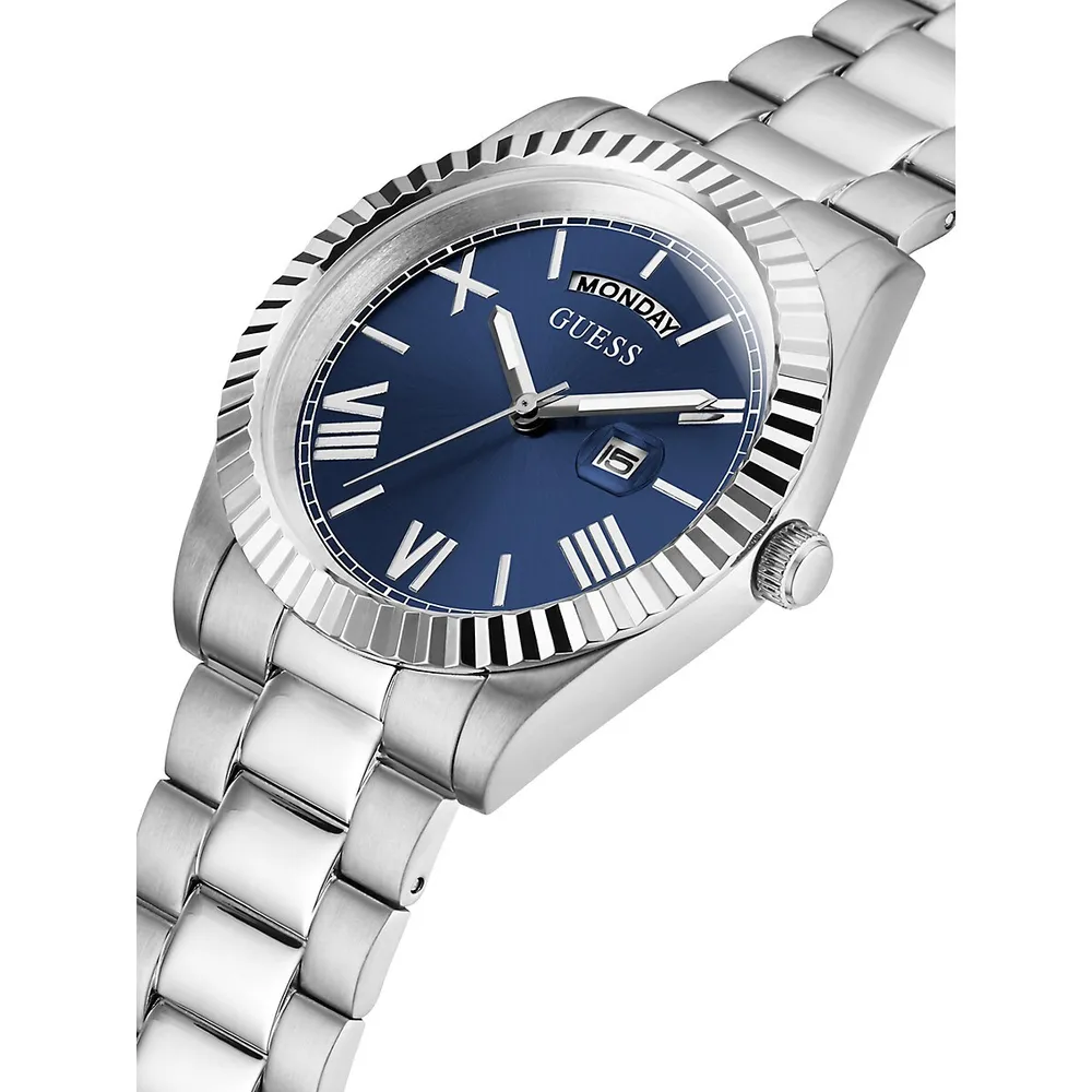 Stainless Steel & Link Bracelet Day-Date Watch GW0265G7