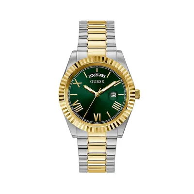 Montre-bracelet deux tons cadran vert GW0265G8