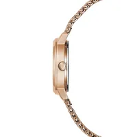 Montre à bracelet milanais en acier inoxydable rose doré GW0520L3