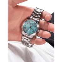 Montre-bracelet en inox à lunette en aluminium, GW0265G11