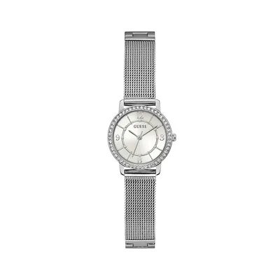 Montre en acier inoxydable à bracelet en maille GW0534L1