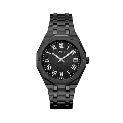 Montre-bracelet en acier inoxydable noir, GW0575G3