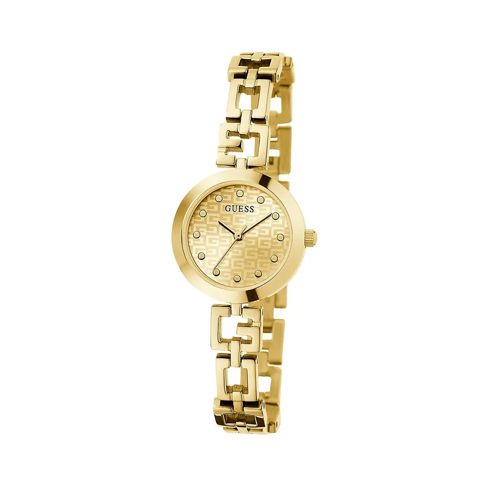 Goldtone Stainless Steel Bracelet Watch GW0549L2