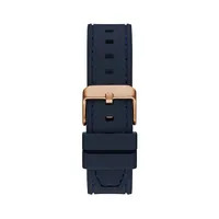 Rose Goldtone Stainless Steel & Silicone Strap Multifunction Watch GW0571G2
