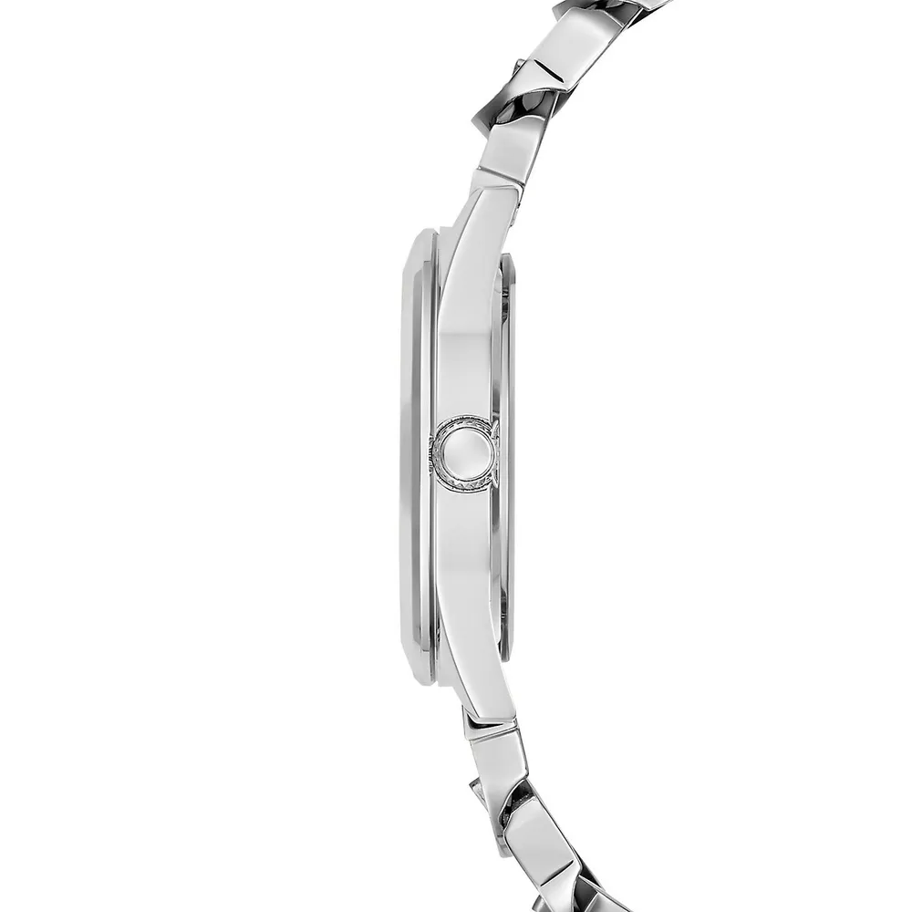 Montre en acier inoxydable avec bracelet à cristaux GW0546I1