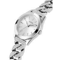 Montre en acier inoxydable avec bracelet à cristaux GW0546I1