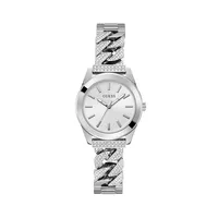 Montre en acier inoxydable avec bracelet à cristaux GW0546I1