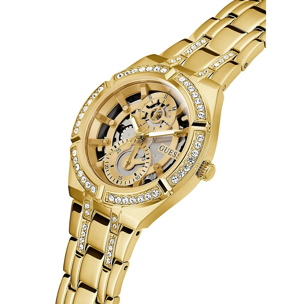 GoldtoneStainless Steel & Crystal-Embellished Bracelet Watch GW0604L2