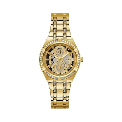 GoldtoneStainless Steel & Crystal-Embellished Bracelet Watch GW0604L2