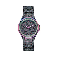 Iridescent Two-Tone Stainless Steel & Crystal Bracelet Watch GW0597L2