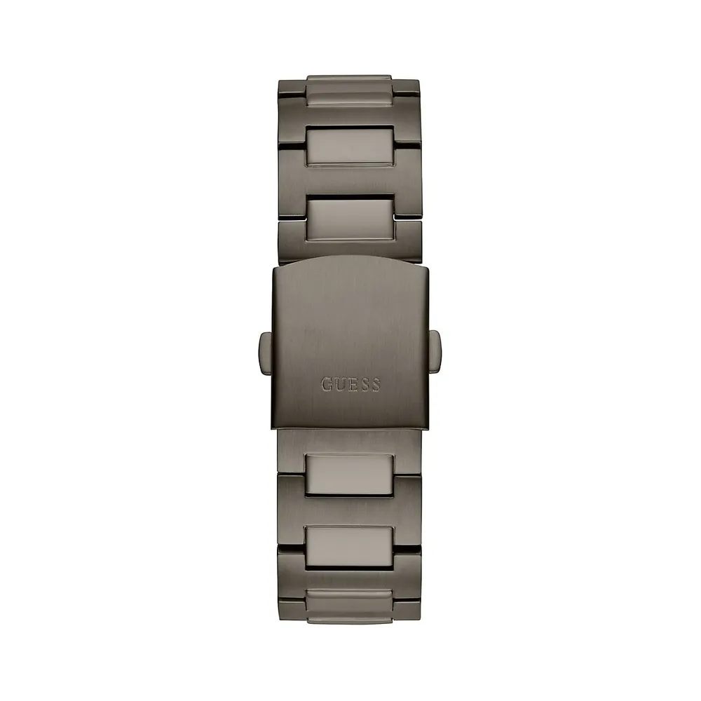 Gunmetal-Tone Stainless Steel Bracelet Watch GW0572G5