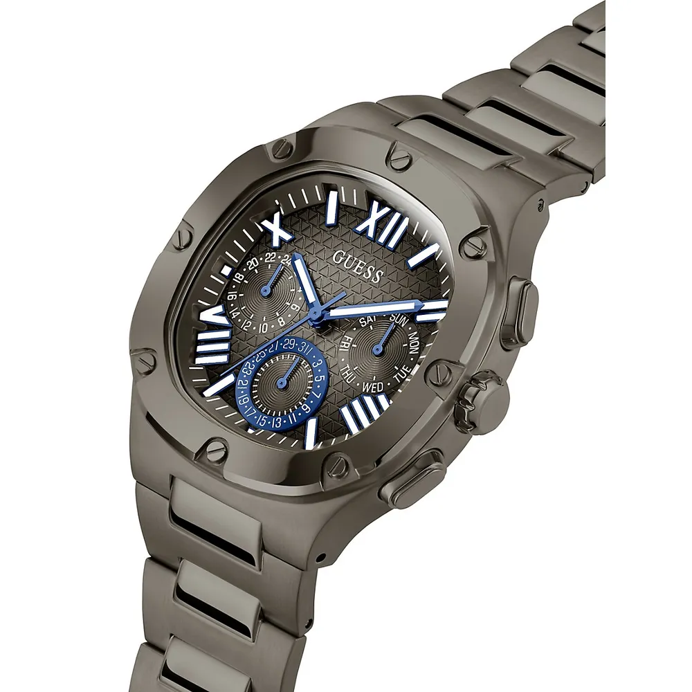 Gunmetal-Tone Stainless Steel Bracelet Watch GW0572G5