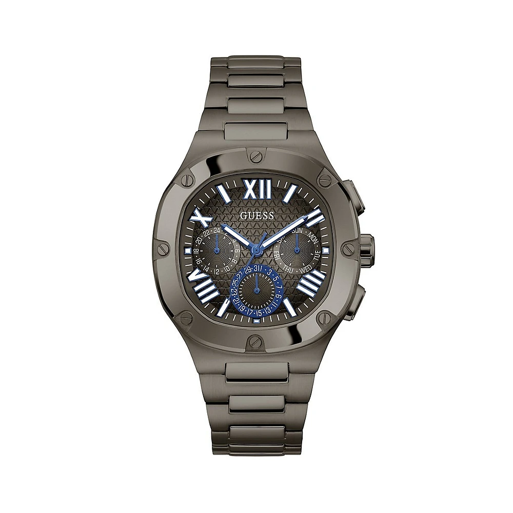 Gunmetal-Tone Stainless Steel Bracelet Watch GW0572G5