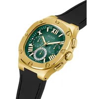 Goldtone Stainless Steel & Silicone Strap Watch GW0571G3