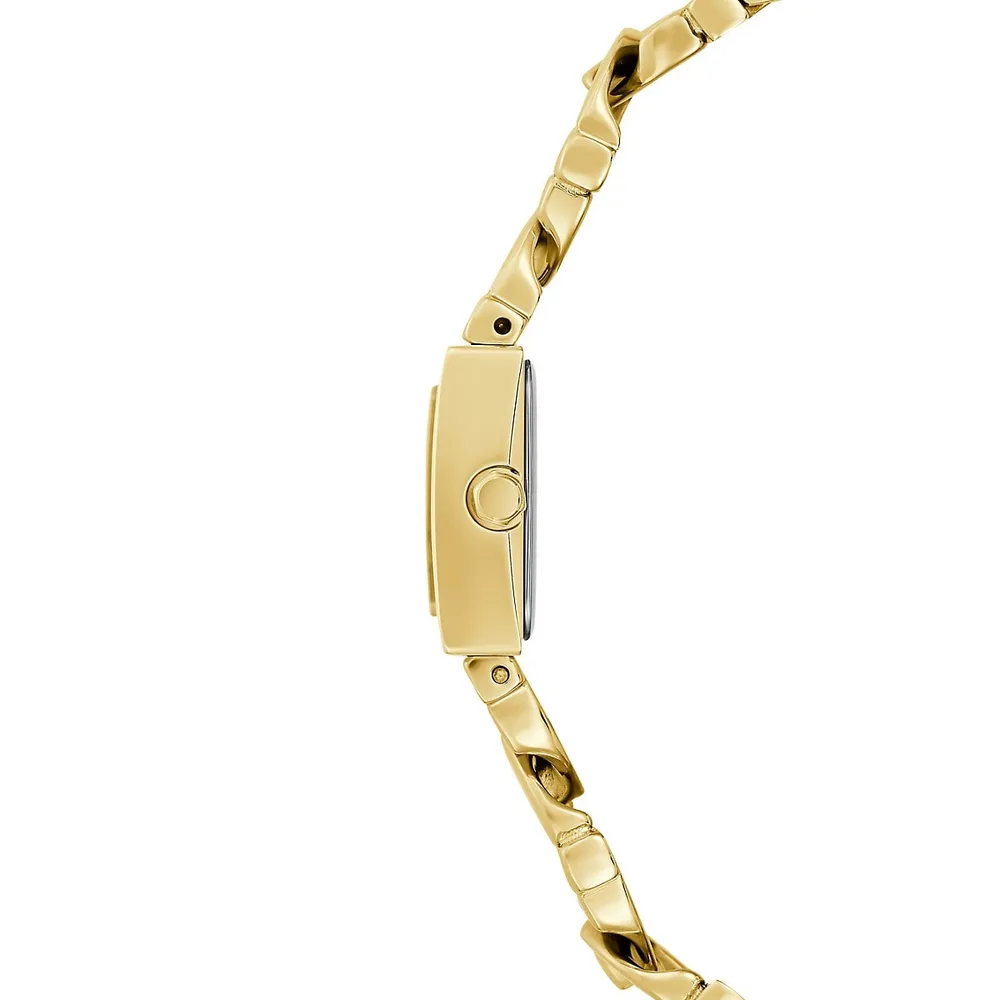 Goldtone Stainless Steel & Crystal Bracelet Watch GW0603L2