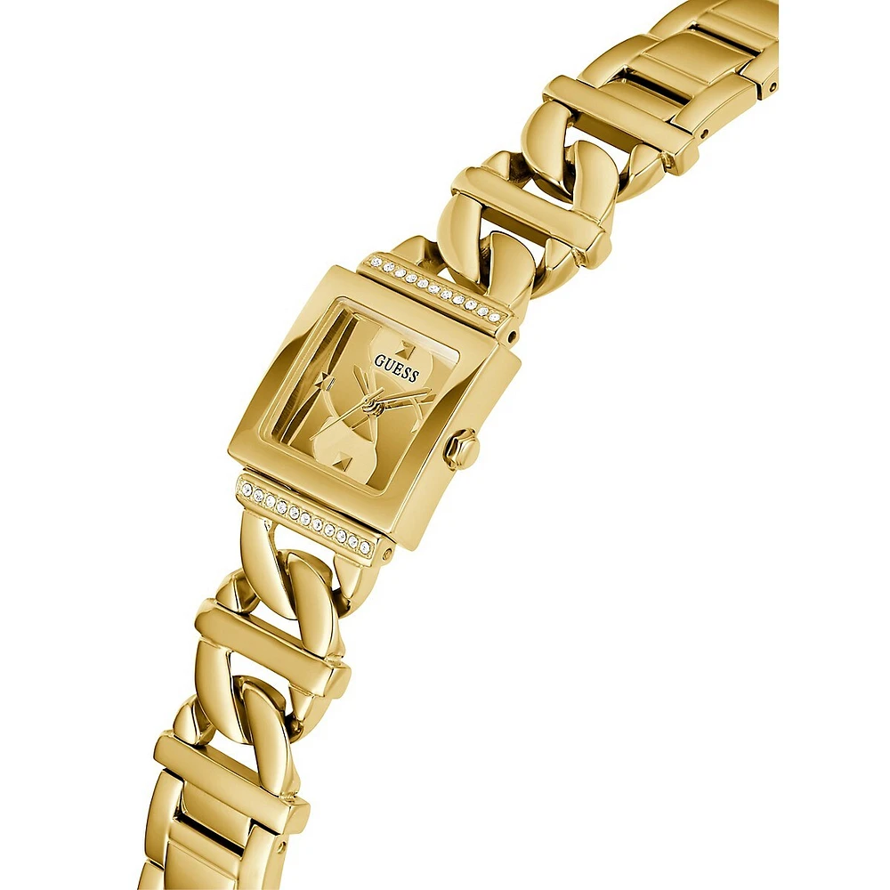 Goldtone Stainless Steel & Crystal Bracelet Watch GW0603L2