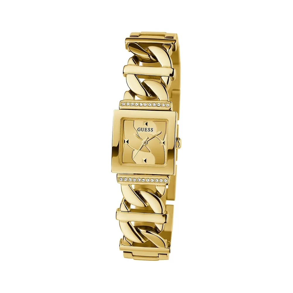 Goldtone Stainless Steel & Crystal Bracelet Watch GW0603L2