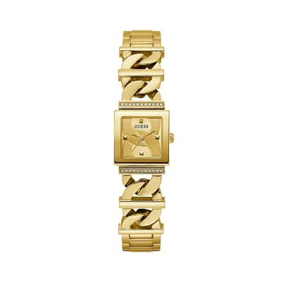 Goldtone Stainless Steel & Crystal Bracelet Watch GW0603L2
