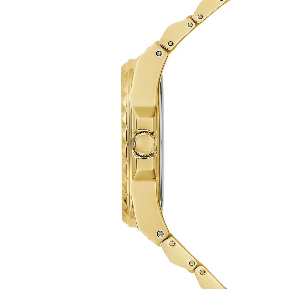 Goldtone Stainless Steel & Crystal Bracelet Watch GW0601L1