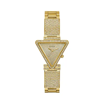 Goldtone Stainless Steel & Crystal Bracelet Watch GW0644L2