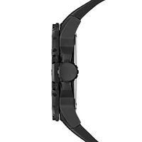 Black Stainless Steel & Silicone Strap Subdial Watch GW0640G2