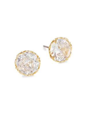 crystal zirconia stud earrings