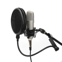 Dual-layer Microphone Pop Filter With Flexible Goozeneck - Mop-28