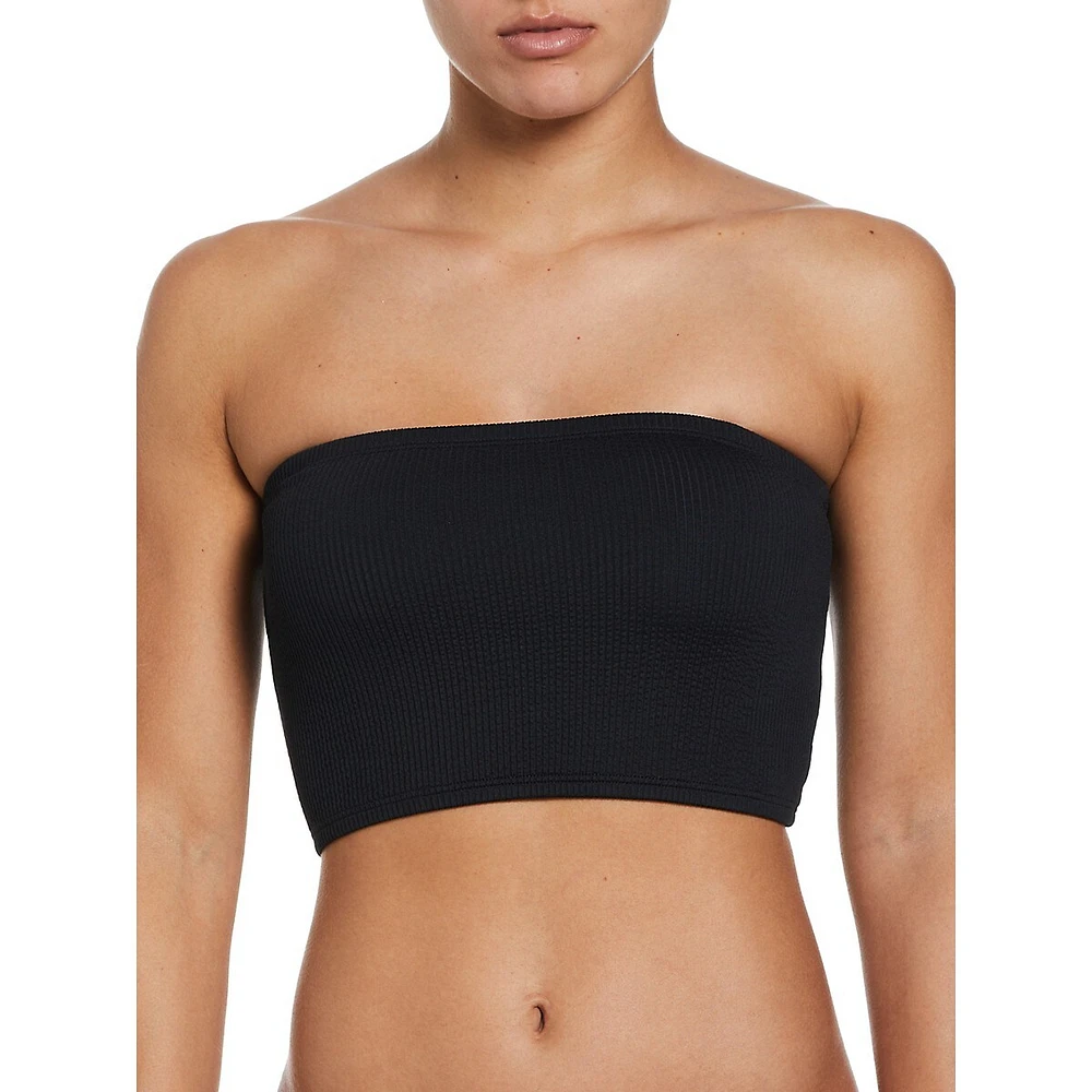 Elevated Essential Medium-Coverage Bandeau Midkini Top