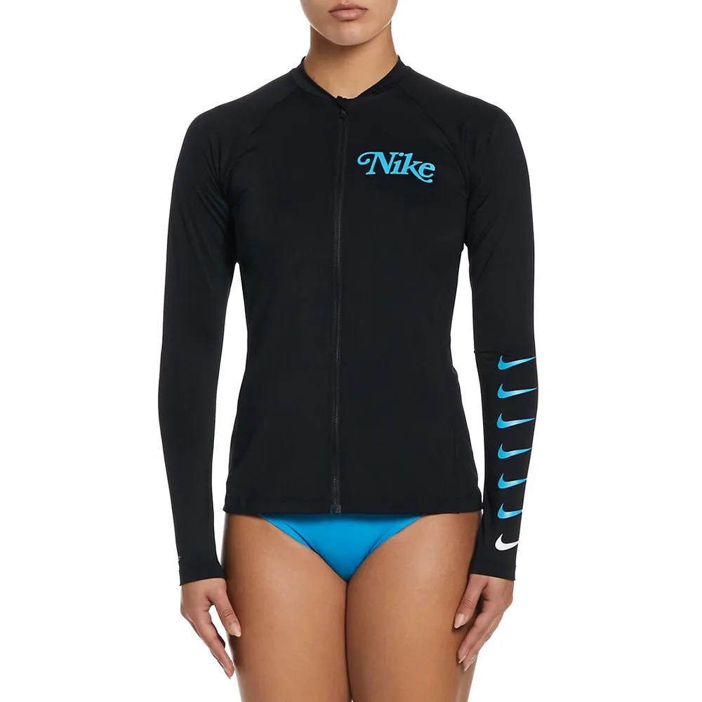 Men's Nike Dri-FIT UPF 40+ Hydroguard Heathered Long Sleeve Swim Tee