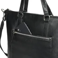 Large Leather Crossbody Business Tote
