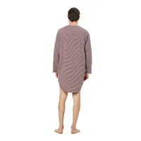 Long Sleeve Stripe Knit Nightshirt