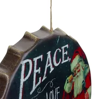 11.75" Red And White Peace, Joy And Love Christmas Wall Decor