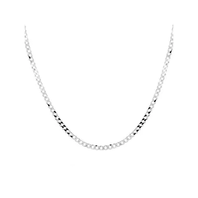55cm (22") 5.5mm Width Curb Chain In Sterling Silver