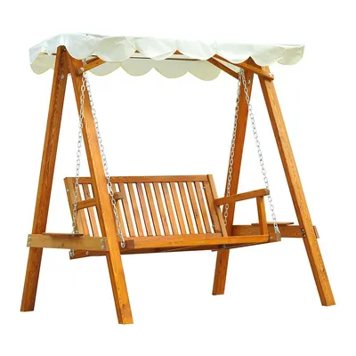 2 Seater Wooden Swing Chair