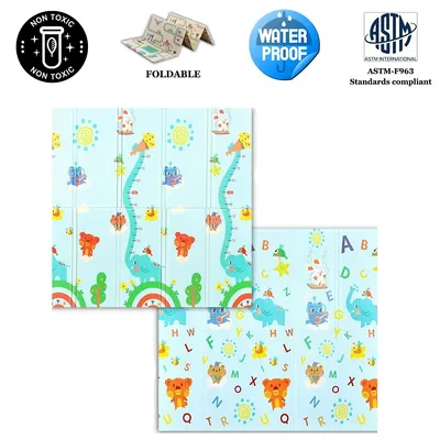 Deluxe 2CM Indoor/outdoor Toddlers, Infants And Kids Double Sided Foldable Foam Playmat/picnic Mat