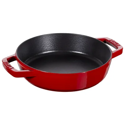 Pans 20 Cm / 8 Inch Cast Iron Frying Pan With 2 Handles, Cherry