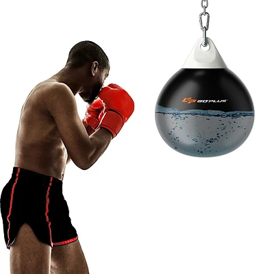 Goplus 18" 110lbs Heavy Water Filled Punching Aqua Training Boxing Bag Home Gym Hook